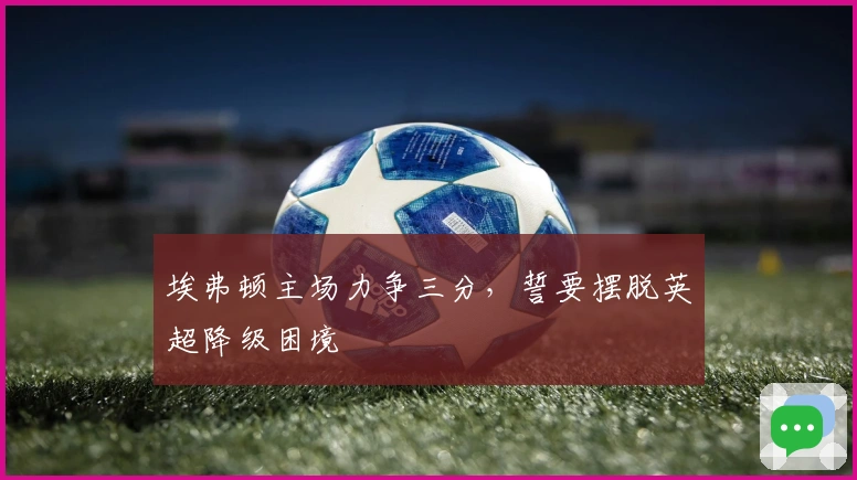 埃弗顿主场力争三分，誓要摆脱英超降级困境